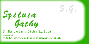 szilvia gathy business card