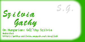 szilvia gathy business card
